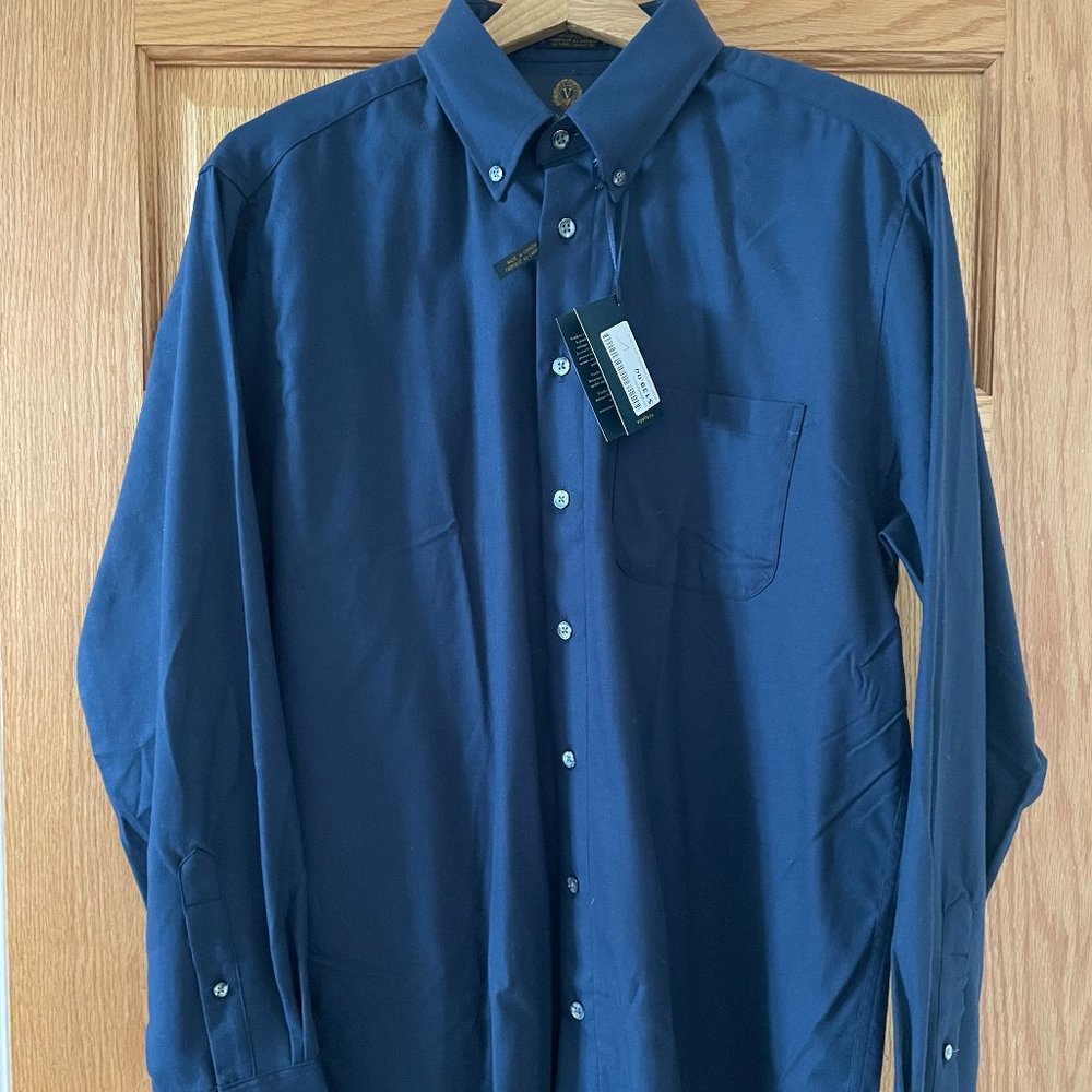 *New* VIYELLA Men's Navy Button Down Shirt